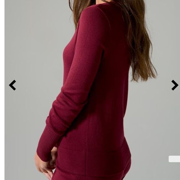 Soma V Neck Sweater Top Long Sleeve Cabernet Sz M NWT IN PACKAGING - Picture 1 of 6